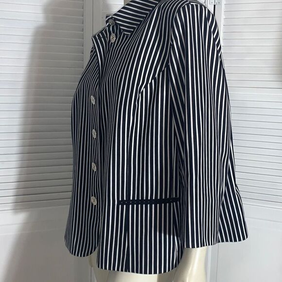 Chaps Striped Button Down Blazer Jacket 3X - Picture 8 of 12